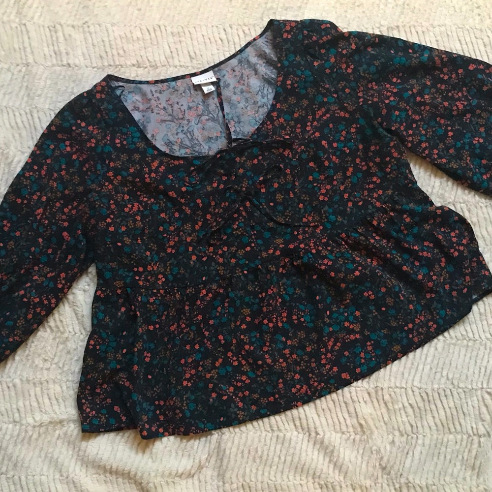 Floral Peplum Top Ava & Viv Target Plus Size 1X